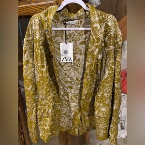 Zara Olive/Mustard Floral Blazer